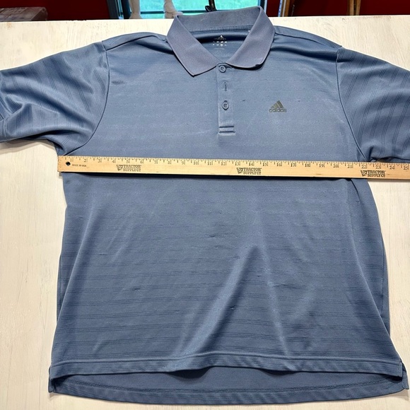 Adidas Golf Polo Shirt Men’s XL Blue Short Sleeve Performance Moisture Wicking - Picture 4 of 13